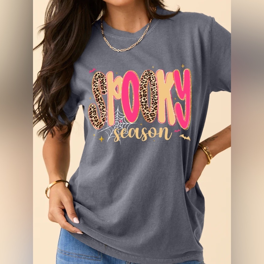 Full Size Spooky Season Halloween Graphic T-Shirt Plus Size